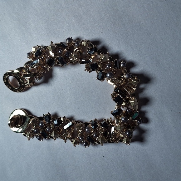 MARC by MARC Jacobs Chunky Bracelet MISSING STONES Click Lock CELEB STYLE BLUE - Picture 2 of 7